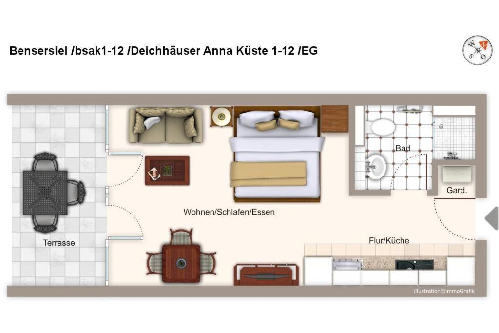 Deichhaeuser Anna Kueste Deichhaeuser Anna Kueste 1-12 Διαμέρισμα Bensersiel Εξωτερικό φωτογραφία